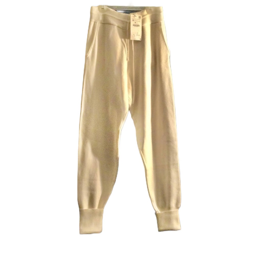 New , orig $99.99 @ ZARA Sports Wear, Cream Pants, Pockets, Drawstring XL